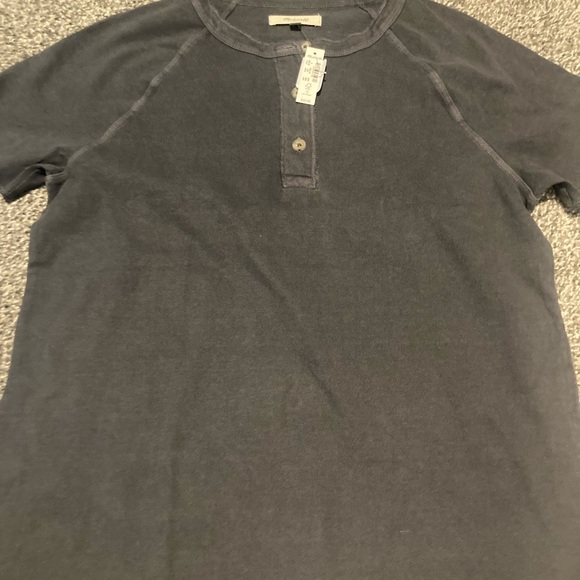 NWT Women’s Madewell Garment Dyed Raglan Henley Tee/ small/coal - Picture 5 of 11